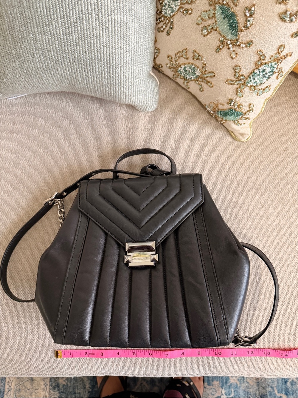 Michael Kors Whitney medium, quilted leather backpack